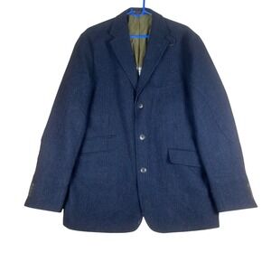 Kroon Men Navy Pinstripe LambsWool Cashmere Ritchie Sport Coat Blazer Jacket 42R